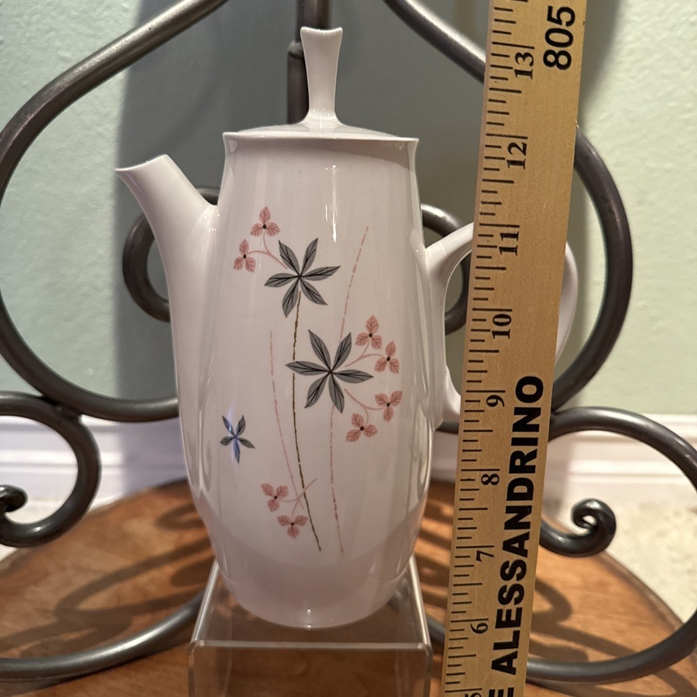 Franciscan Happy Talk Coffee Pot Rare Mid-Century Modern, Floral, Contemporary